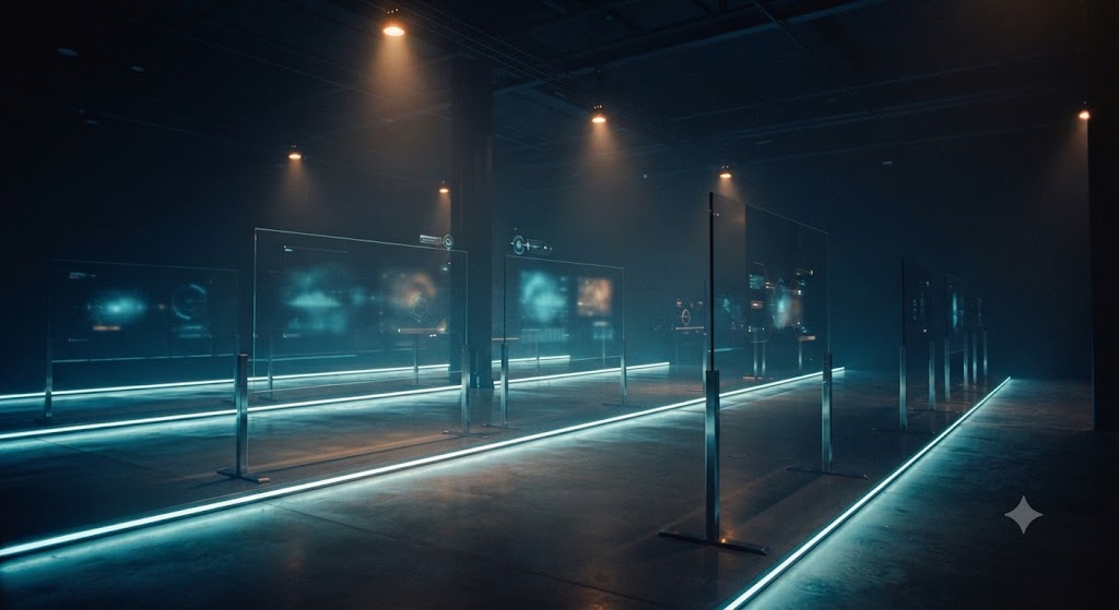 Panneaux d'interface holographiques flottants pour les médias interactifs